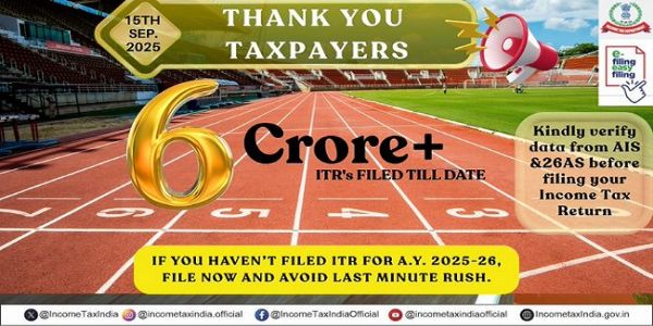 Over 6 Crore Income Tax Returns Filed So Far: CBDT