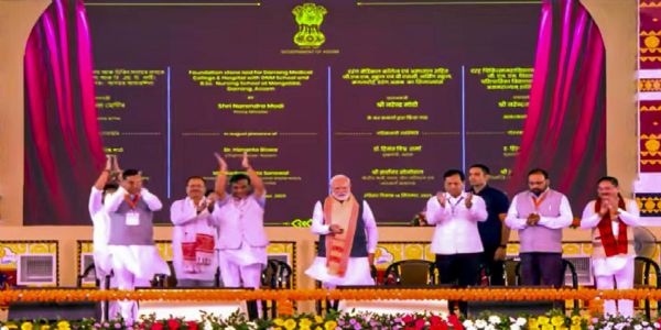 PM Modi Lays Foundation Stones for ₹6,300 Crore Health and Infrastructure Projects in Assam’s Darrang