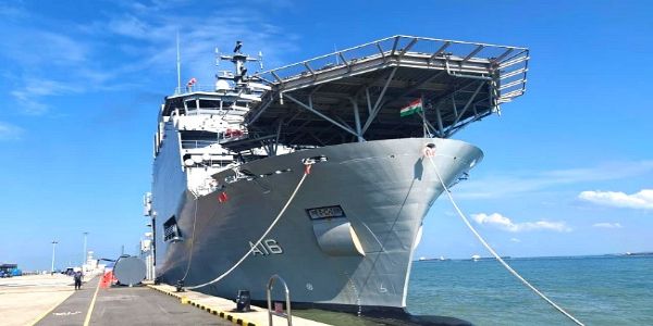 Indian Navy Ship ‘Nistar’ Reaches Singapore for Pacific Exercise