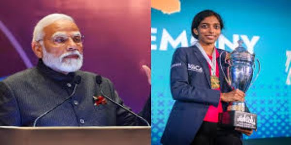 PM Modi Congratulates Vaishali Rameshbabu on Winning FIDE Women’s Grand Swiss