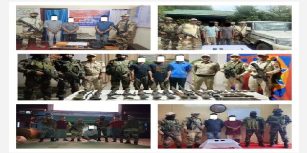 Multiple rebels Nabbed in Manipur; Arms, Documents Recovered