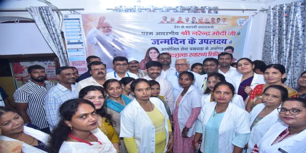Minister Nandi inaugurates free health check-up camp under Seva Pakhwada