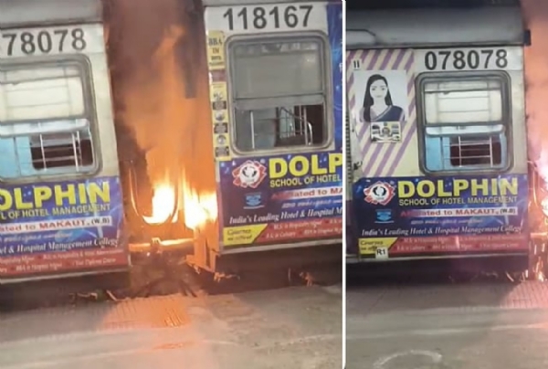 Fire in train