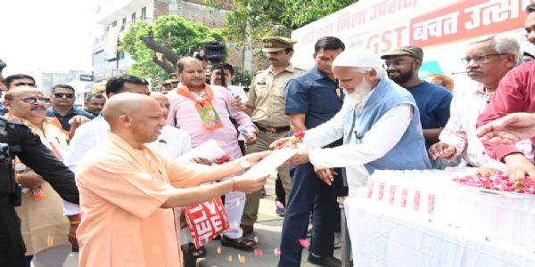 UP CM kicks off GST Reform Awareness Campaign, embarks on foot march for public contact & quick feedback