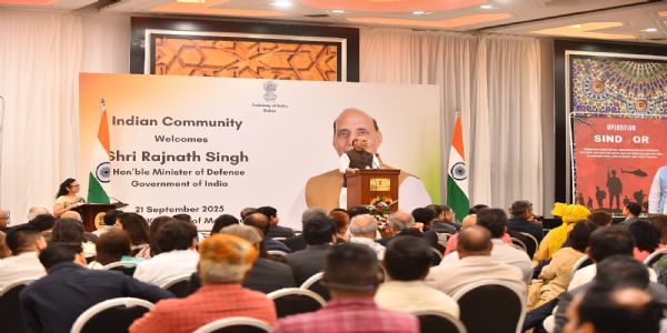 Defence Minister Rajnath Singh Engages Indian Diaspora in Morocco, Emphasizes India’s Strategic Restraint and Growth Narrative