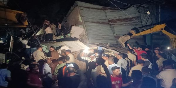 Five-Storey Building Collapses in Indore, Two Dead as Rescue Teams Scramble Amid Debris