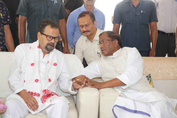 Governor Laxman Prasad Acharya Visiting Zubeen Garg’s residence to pay condolences.
