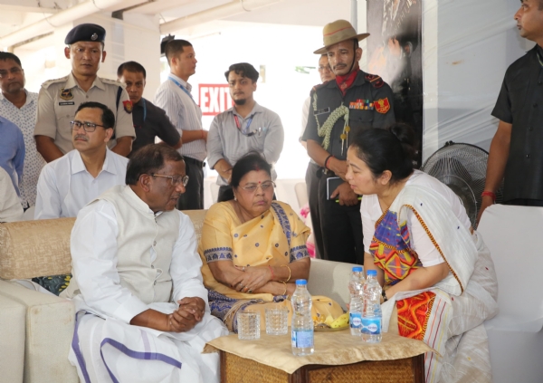 Governor Laxman Prasad Acharya Visiting Zubeen Garg’s residence to pay condolences.