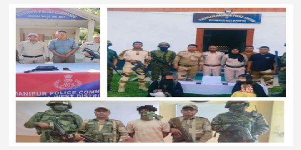Three rebels Nabbed in Manipur; Weapons and Cash Seized