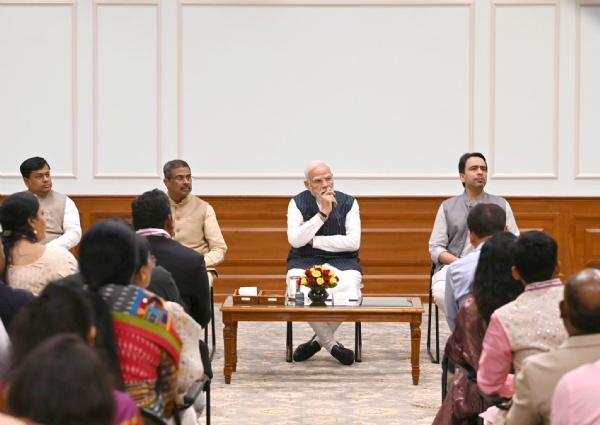 Prime Minister Narendra Modi interacts with National Awardee Teachers at 7, LKM,on September 4,2025(File Photo)
