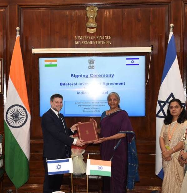Government of India and Government of the State of Israel sign Bilateral Investment Agreement (BIA), in New Delhi, today