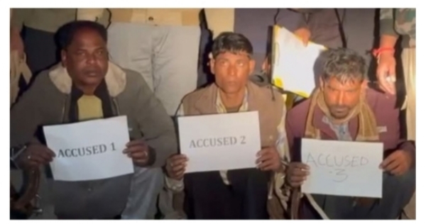 Image of the three arrested Drug Peddlers With Narcotics in Dhubri