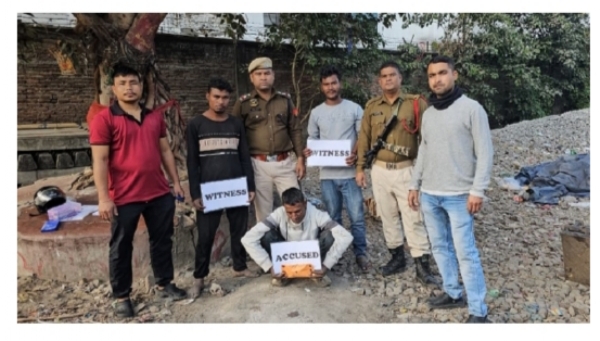 Image of the arrested Drug Peddlers with Heroin.