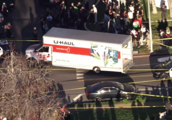 Truck Plows into Iran Protest Rally in Los Angeles. Truck Plows into Iran Protest Rally in Los Angeles.