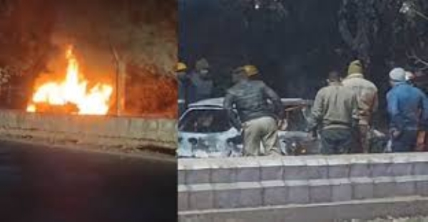 Man charred to death as car catches fire