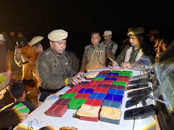 Image of the 40 Boxes of Heroin Seized in Cachar and Five Apprehended. Image of the 40 Boxes of Heroin Seized in Cachar and Five Apprehended.