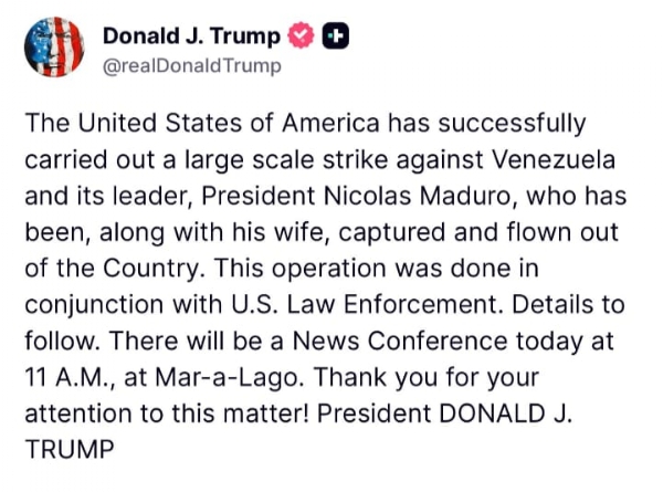 Source -Social truth@realDonaldTrump