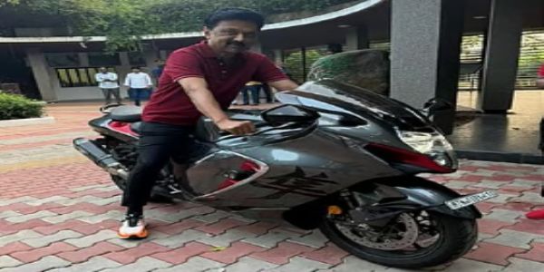 Chief minister MK Stalin poses with luxury superbike in Chennai