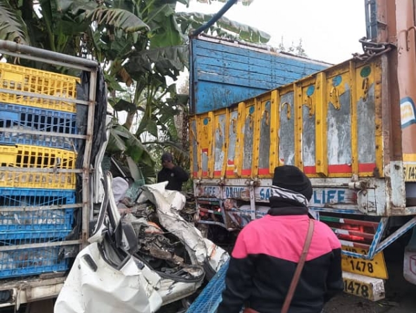 The vehicle after the accident