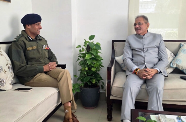 DGP Ladakh designate Mukesh Singh meets LG