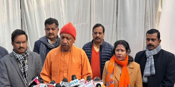 CM Yogi inspected two night shelters, distributed blankets and food to needy