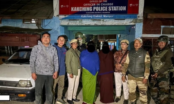 Image of the arrested two Prepak Women Cadres Held in Manipur for Abduction of Minors.