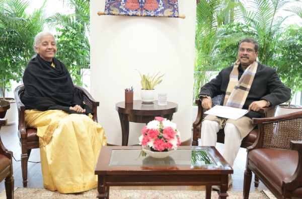Education Minister Pradhan Meets Sitharaman Education Minister Pradhan Meets Sitharaman