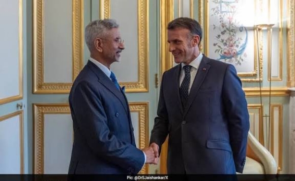 External Affairs Minister S. Jaishankar met with French President Emmanuel Macron