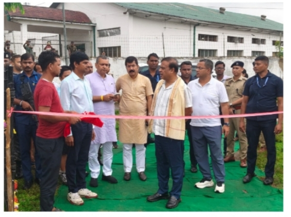 Assam CM Dr Himanta Biswa Sarma Inaugurating 595-KW Solar Power Plant at Tea Estate in Cachar.