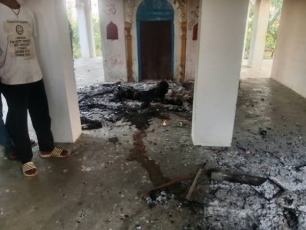 On Thursday morning around 7 am, villagers noticed smoke coming from the temple complex On Thursday morning around 7 am, villagers noticed smoke coming from the temple complex