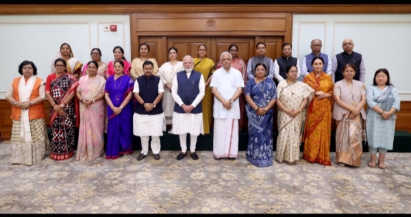 Delhi Chief Minister Rekha Gupta attended the ‘Nari Shakti Manthan’ workshop alongside Prime Minister Narendra Modi and BJP National General Secretary (Organisation) B. L. Santhosh.