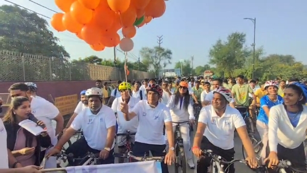 94th edition of Fit India Sundays on Cycle organised in Varanasi on Sunday
