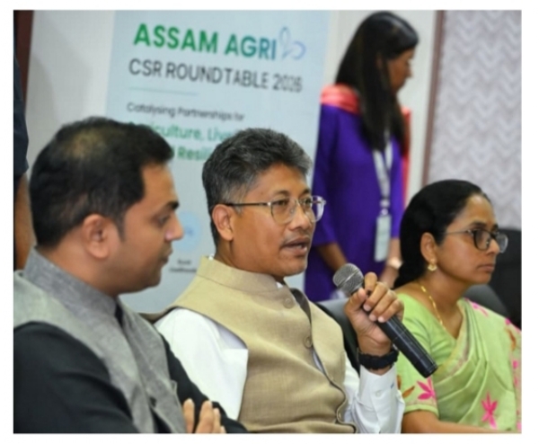 Minister Pijush Hazarika in Assam CSR Roundtable: Fostering Partnerships for Agriculture, Livelihoods and Flood Resilience’ program at the Assam Administrative Staff College (AASC) in Khanapara.