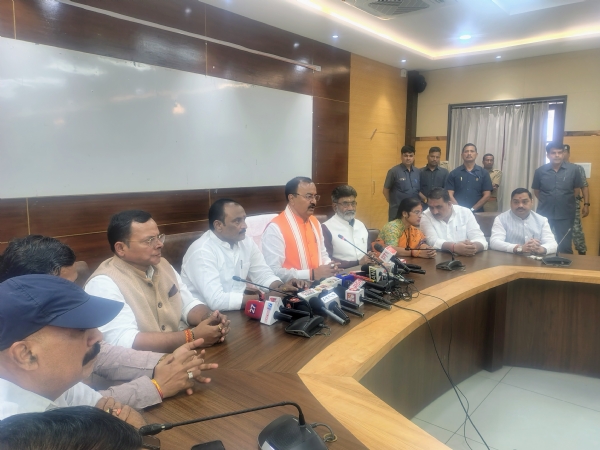 Keshav Prasad Maurya speaking to reporters at Circuit House on Tuesday Keshav Prasad Maurya speaking to reporters at Circuit House on Tuesday