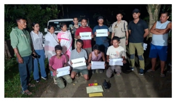 Image of the Jagun Police Seizure Drugs, Cannabis in Tinsukia and Four Detained Accused.