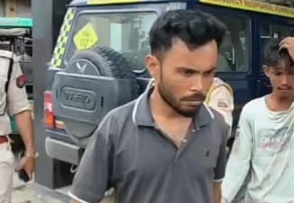 The dacoit injured in a police encounter in Rangia, Assam.