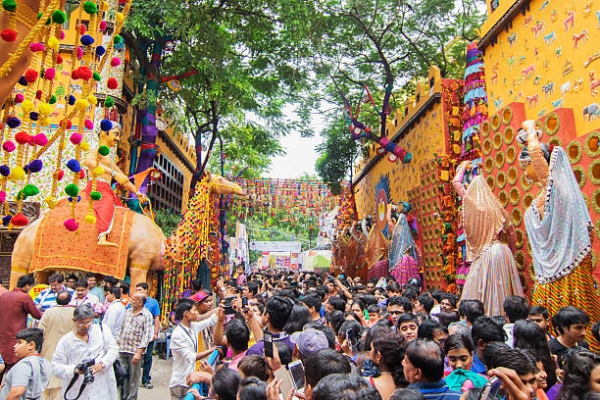 Durga Puja Crowd