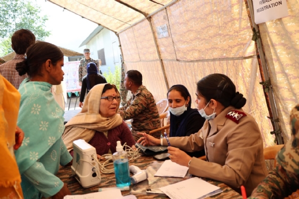 INDIAN ARMY CONDUCTS FIRST DAY OF TWO-DAY MEGA MEDICAL CAMP AT BASANTGARH, DODA, UNDER OPERATION SADBHAVANA