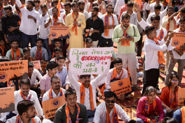 ABVP organised a massive student rally in Lucknow