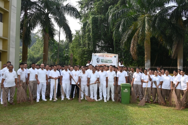 Image of the Cleanliness Drive Held at 1st Battalion SSB Sonapur on Gandhi Jayanti