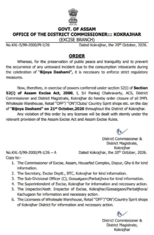 Copy of the Notification.