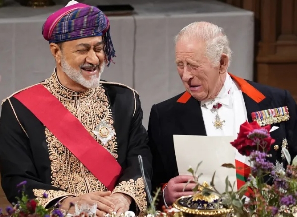 The Sultan of Oman and the King of the United Kingdom. (Photo: Social Media)
