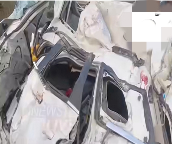 Image of the Tragic Road Accident in Samaguri. कार दुर्घटना।