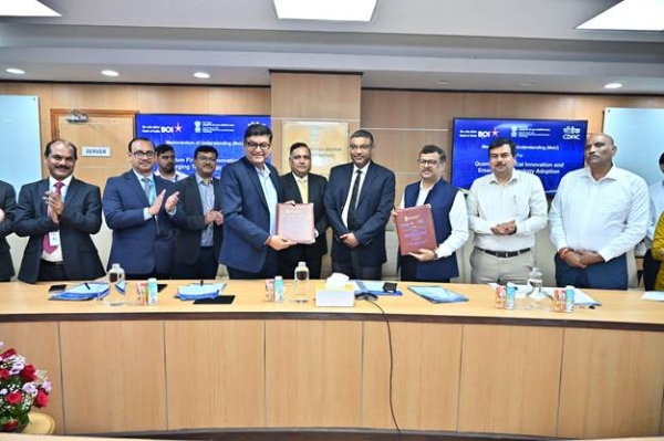 Officials from the Bank of India and the Centre for Development of Advanced Computing (C-DAC) sign a Memorandum of Understanding (MoU) to strengthen cooperation between the two organisations.