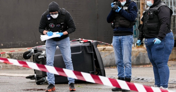 Police investigate the scene of a shooting in Trappes, west of Paris Police investigate the scene of a shooting in Trappes, west of Paris