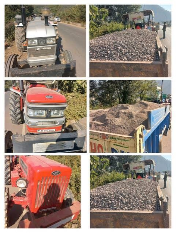J&K POLICE KATHUA SEIZED 42 VEHICLES FOR ILLEGAL MINING WITHIN