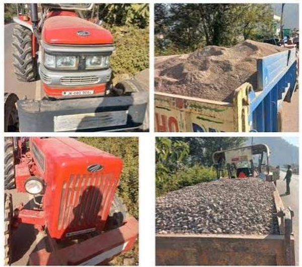 Doda Police Seized Dumper Carrying Sand Illegally at Naka Karara; Fine of ₹23,096 Imposed