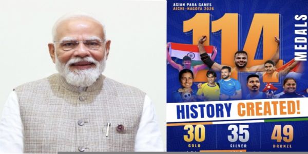India Script History with Record 114 Medals at Asian Para Games; PM Modi Hails Athletes’ Achievement