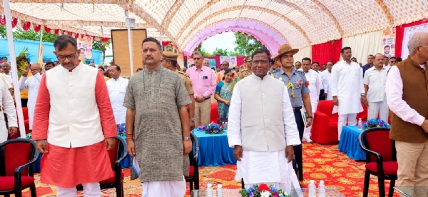 Governor Laxman Acharya attending 13th foundation day of Shri Shubh Mangalam