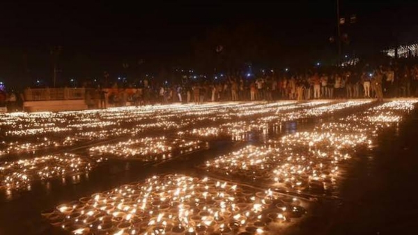 Ayodhya and Ujjain broken records for lighting earthen lamps (diyas)